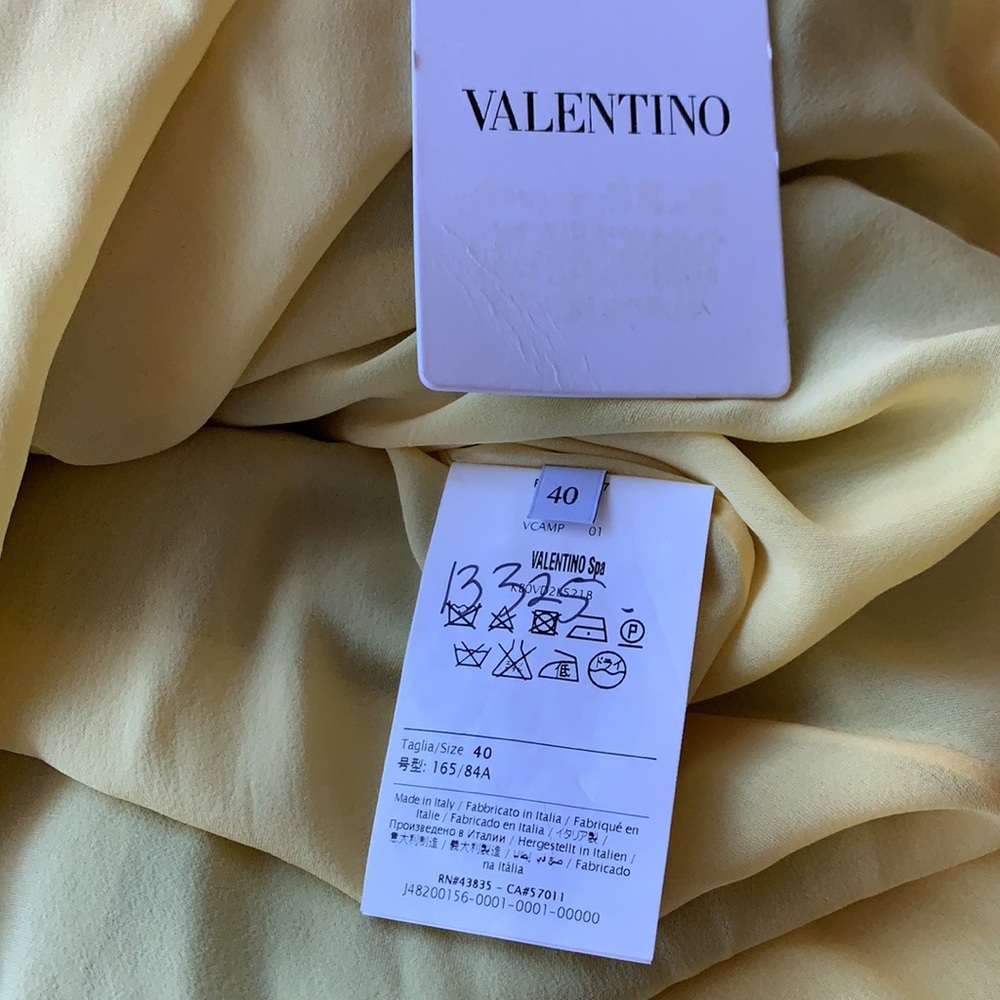 Valentino made in Italy lime green silk leather straps size 40(6) maxi dress - Picture 5 of 17